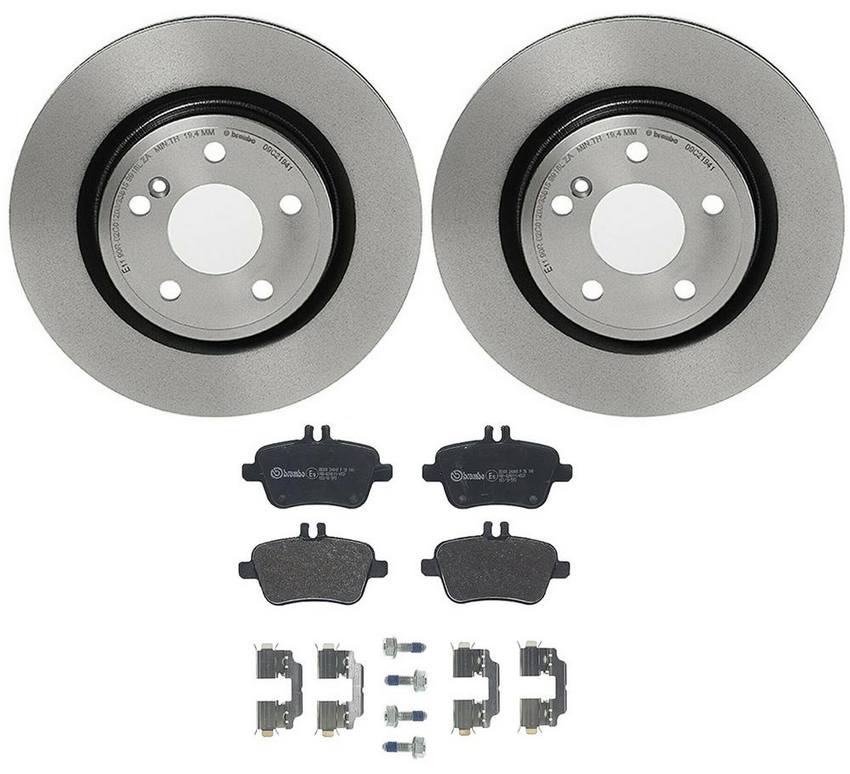 Mercedes Brembo Brakes Kit - Pads and Rotors Rear (295mm) (Low-Met) 0074209620 - Brembo 3807710KIT